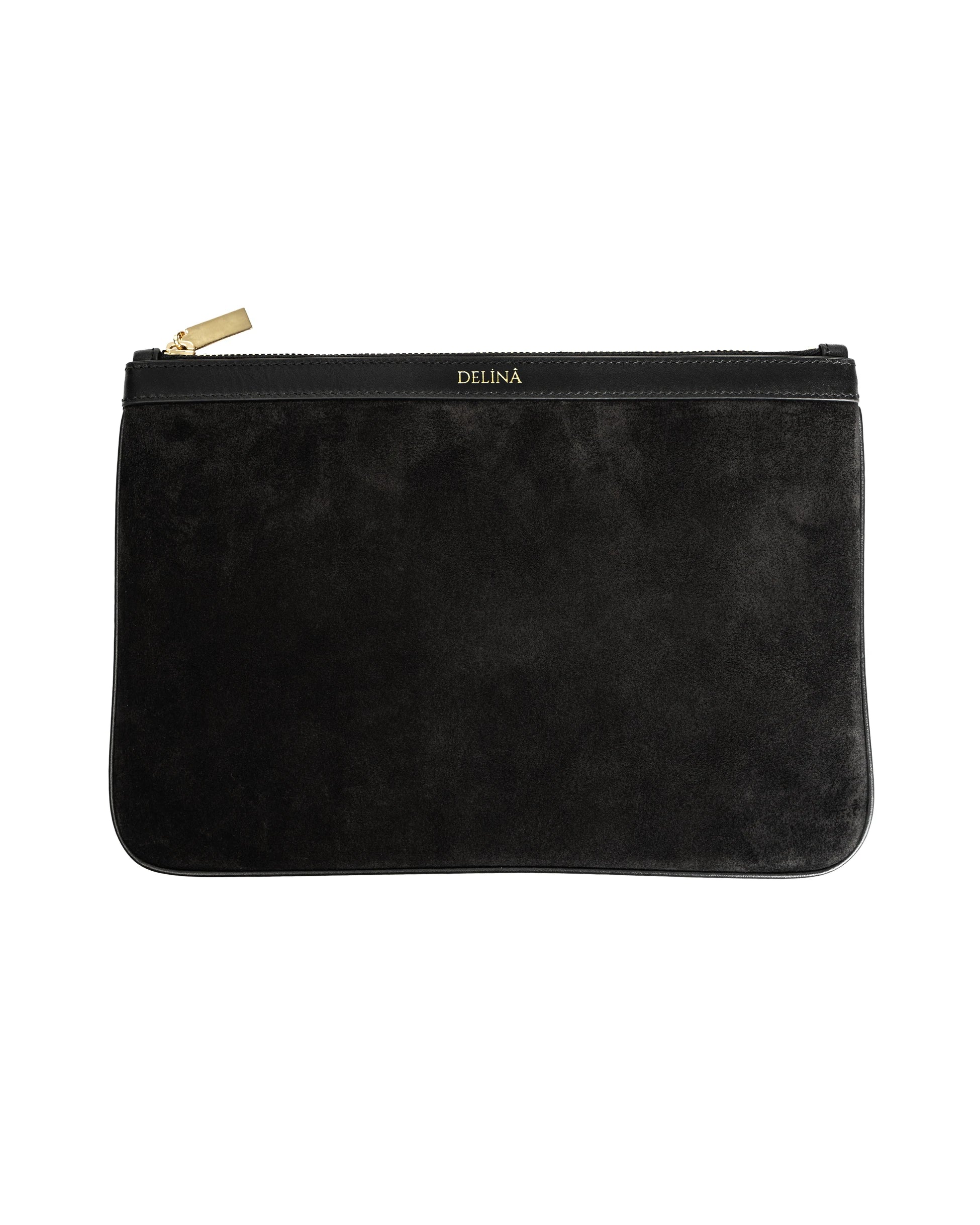 DELİNÂ UMBRA - GERÇEK SÜET DERİ CLUTCH ÇANTA