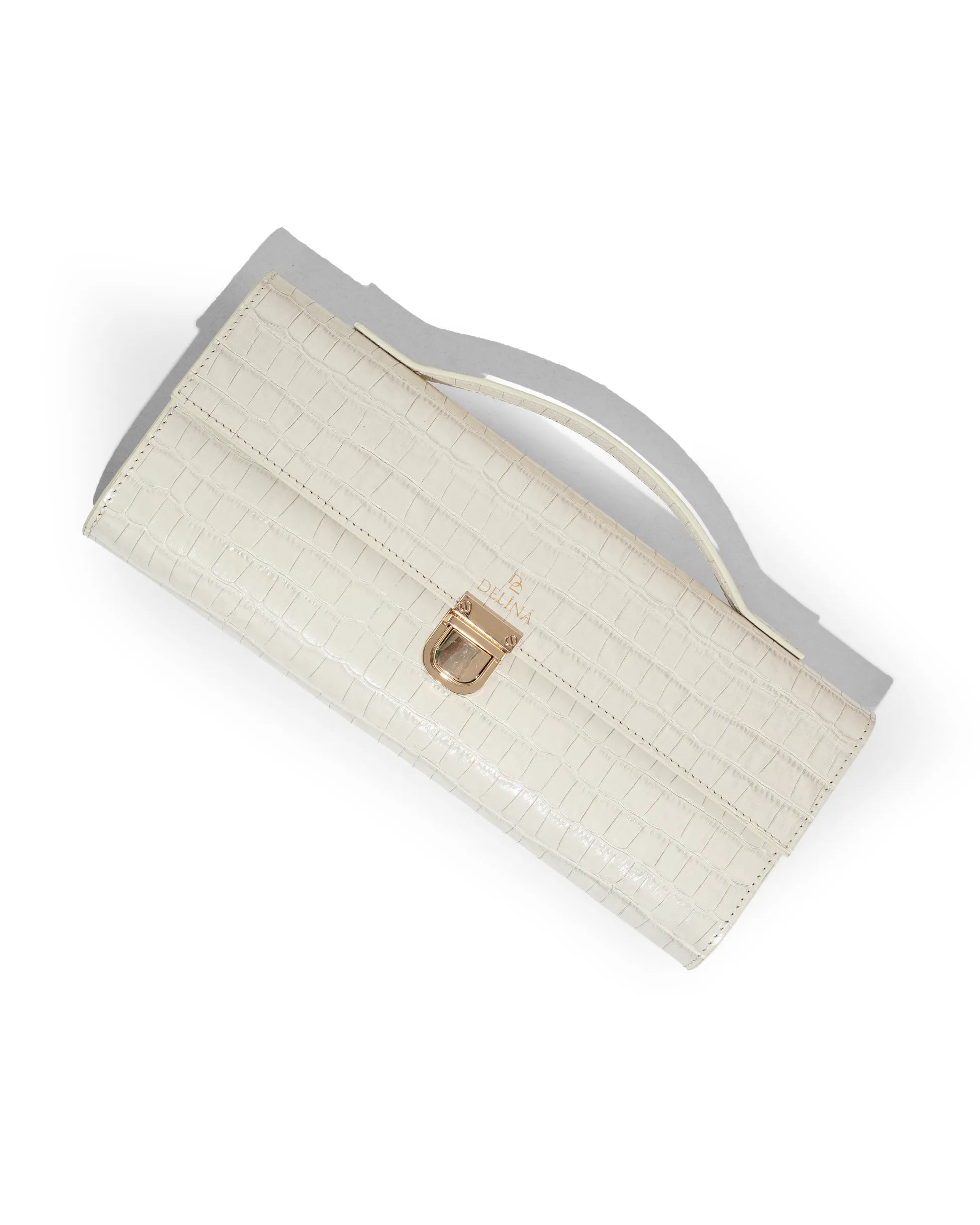 DELİNA VIVA - PREMIUM CROCO DERİSİ CLUTCH ÇANTA