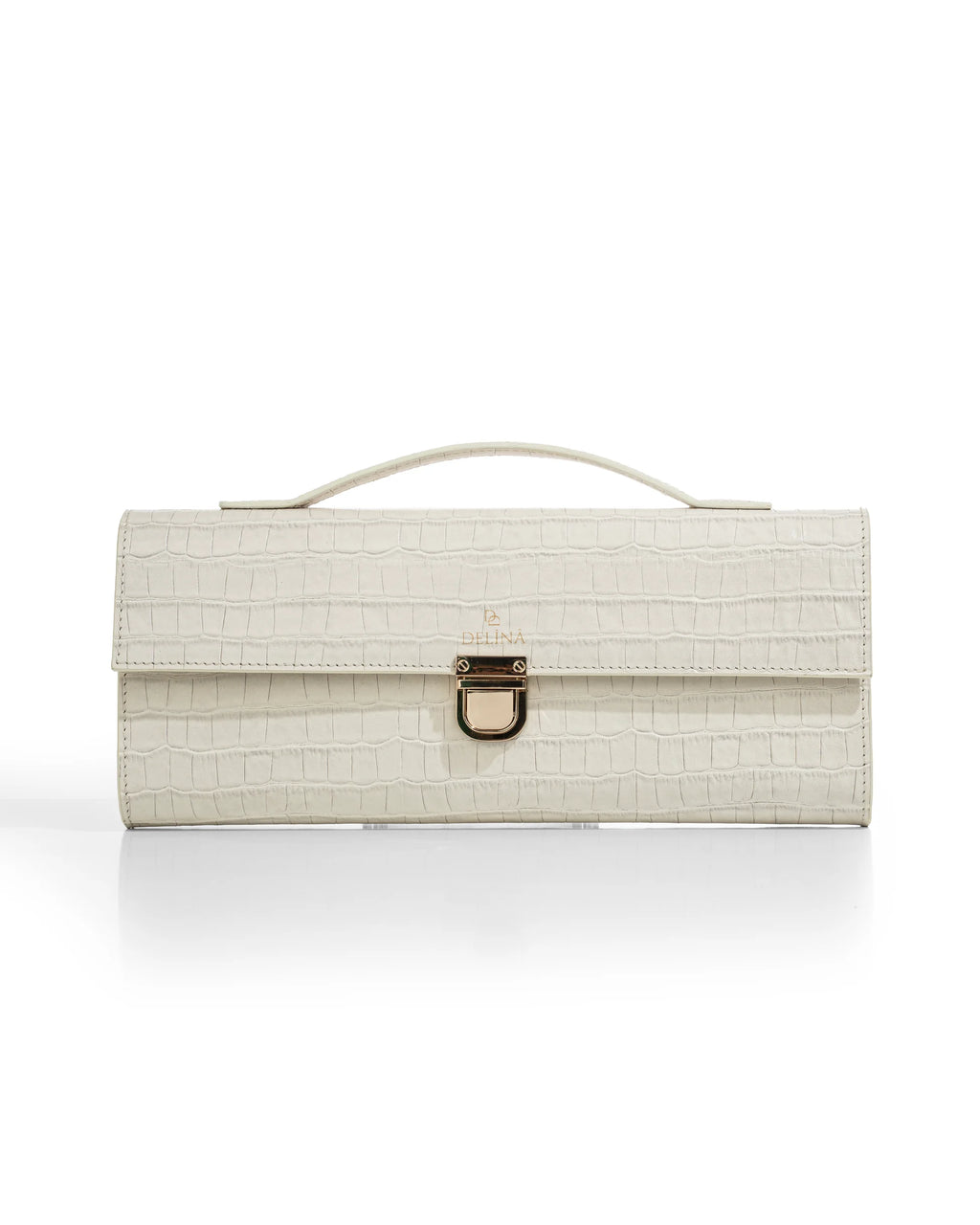 DELİNA VIVA - PREMIUM CROCO DERİSİ CLUTCH ÇANTA
